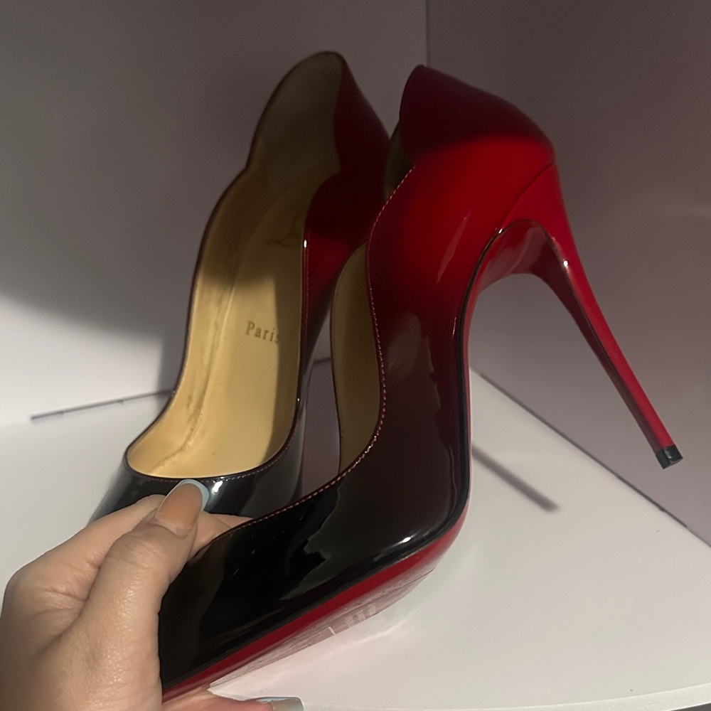 Elegant Red and Black Stiletto Heels